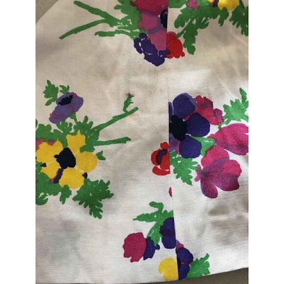 Vintage David Crystal Multicolor Floral Long Jacket Coat medium - Picture 12 of 12